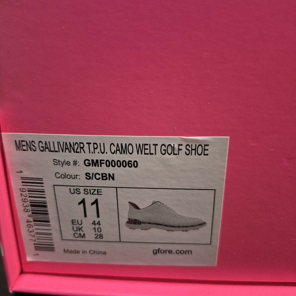 G/Fore G4 Gallivan2r TPU Camo Golf Shoe Sneaker Mens White Maroone GMF000060 - Picture 14 of 14